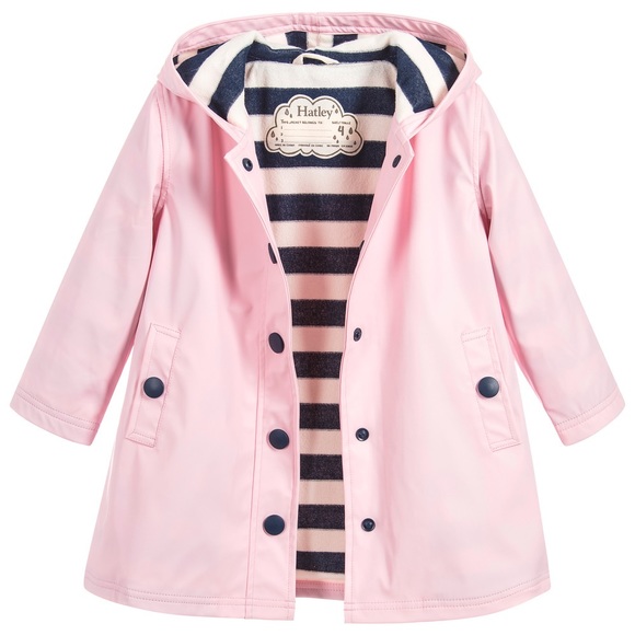 hatley Girls Pink Hooded Raincoat - Picture 4 of 8